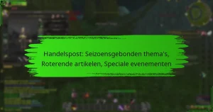 Handelspost: Seizoensgebonden thema’s, Roterende artikelen, Speciale evenementen